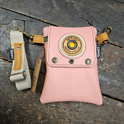 Hippers 2-zijdig vintage oranjecroco/roze