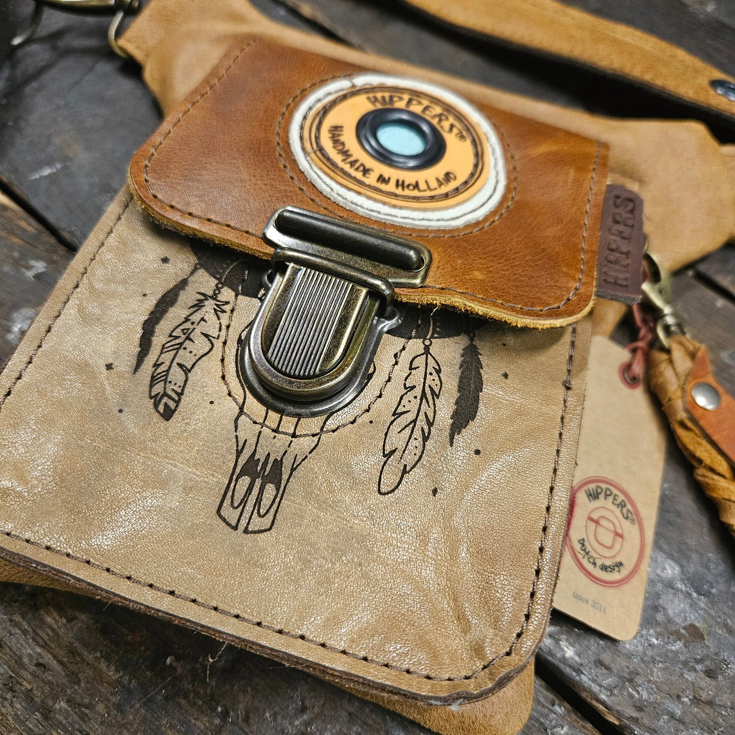 Luxe Hippers bruin Ibiza skull + hanger