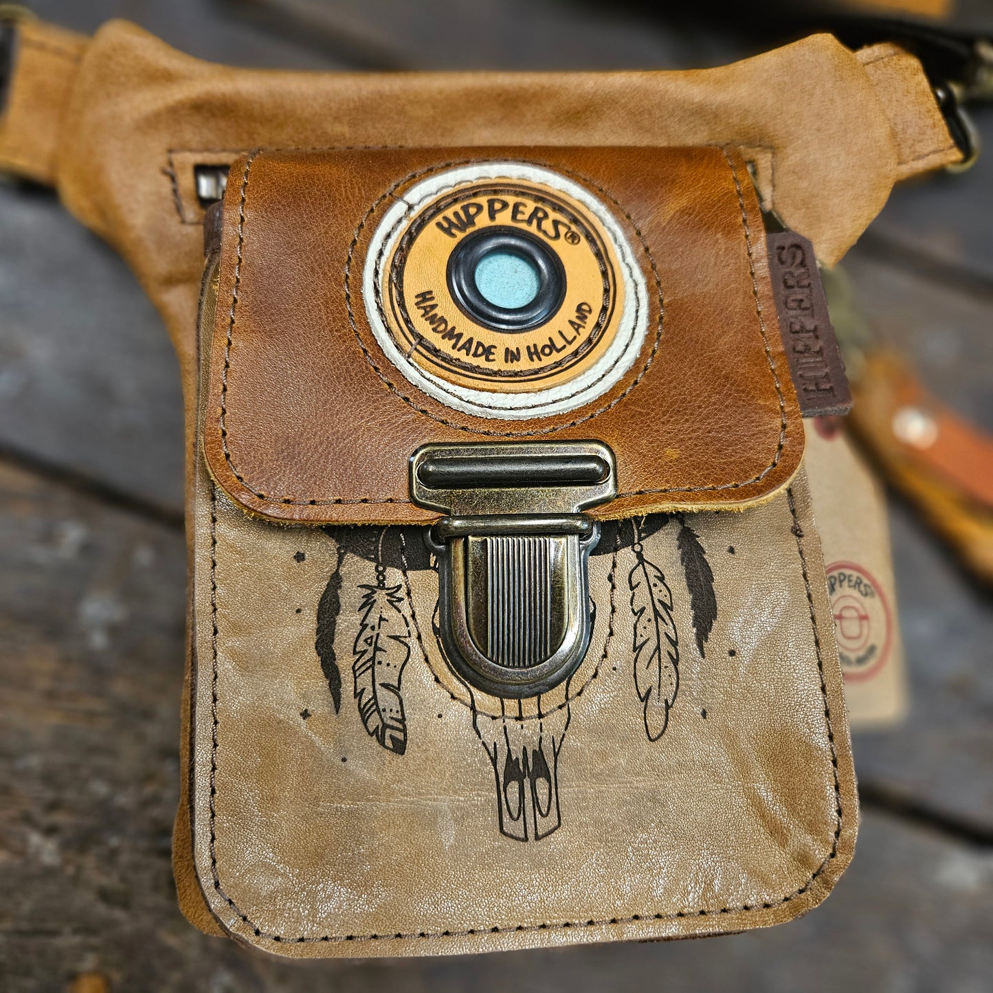 Luxe Hippers bruin Ibiza skull + hanger