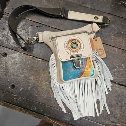 Luxe Hippers creme aqua vintage franje