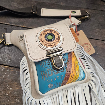 Luxe Hippers creme aqua vintage franje