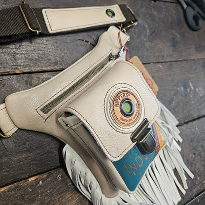 Luxe Hippers creme aqua vintage franje