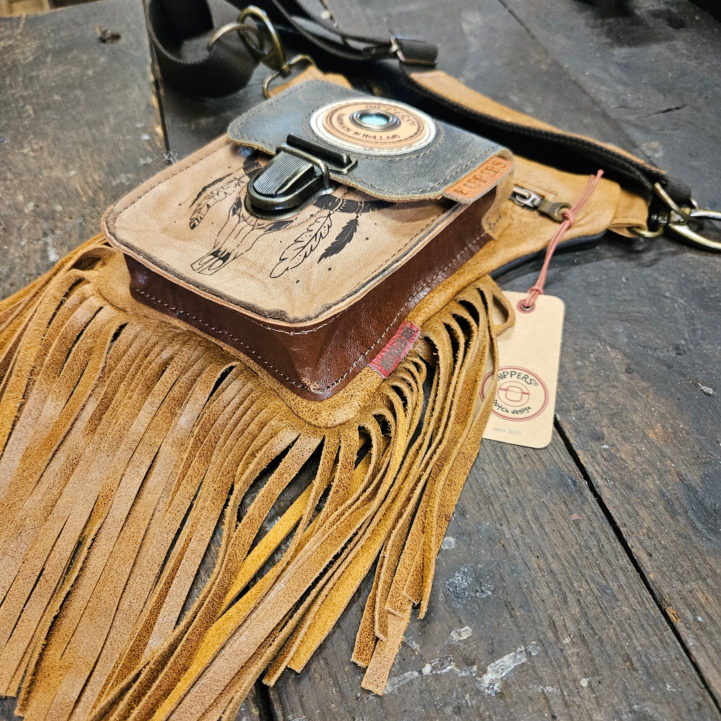 Luxe Hippers bruin vintage bruin ibiza franje