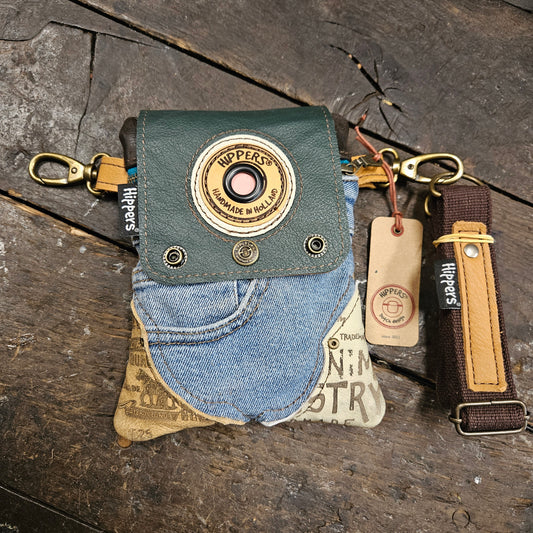 Hippers 2-zijdig jeans/beige vintage striping