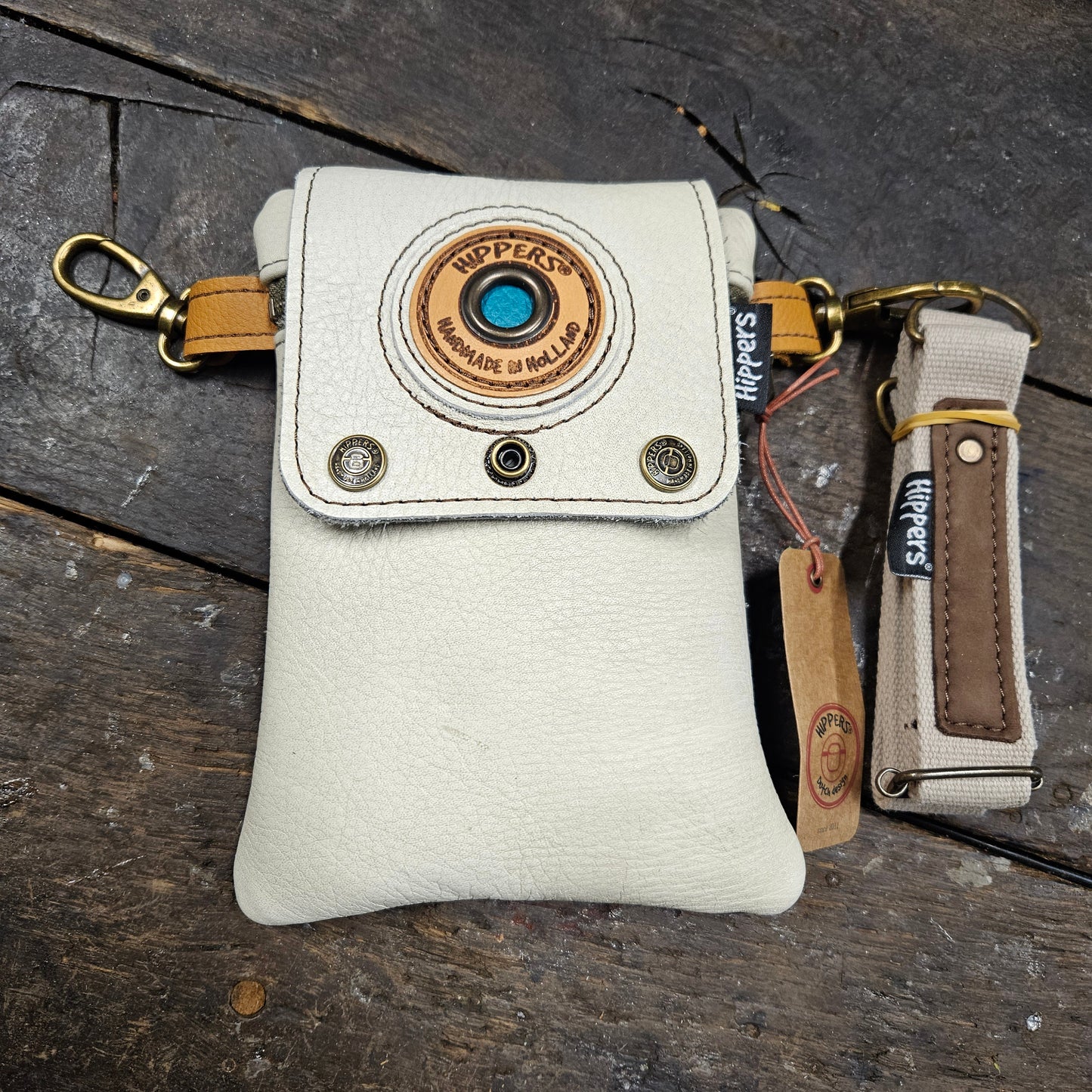 Hippers 2-zijdig vintage creme /olijfgroen