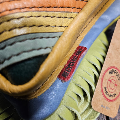 Luxe Hippers blauw groen vintage franje