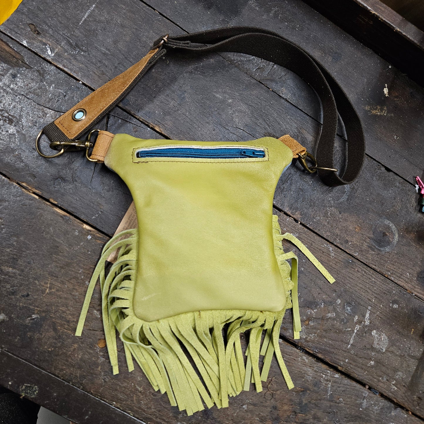 Luxe Hippers blauw groen vintage franje