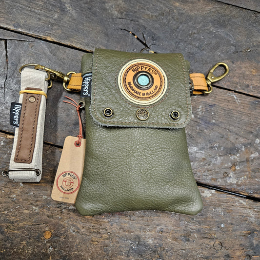 Hippers 2-zijdig vintage creme /olijfgroen