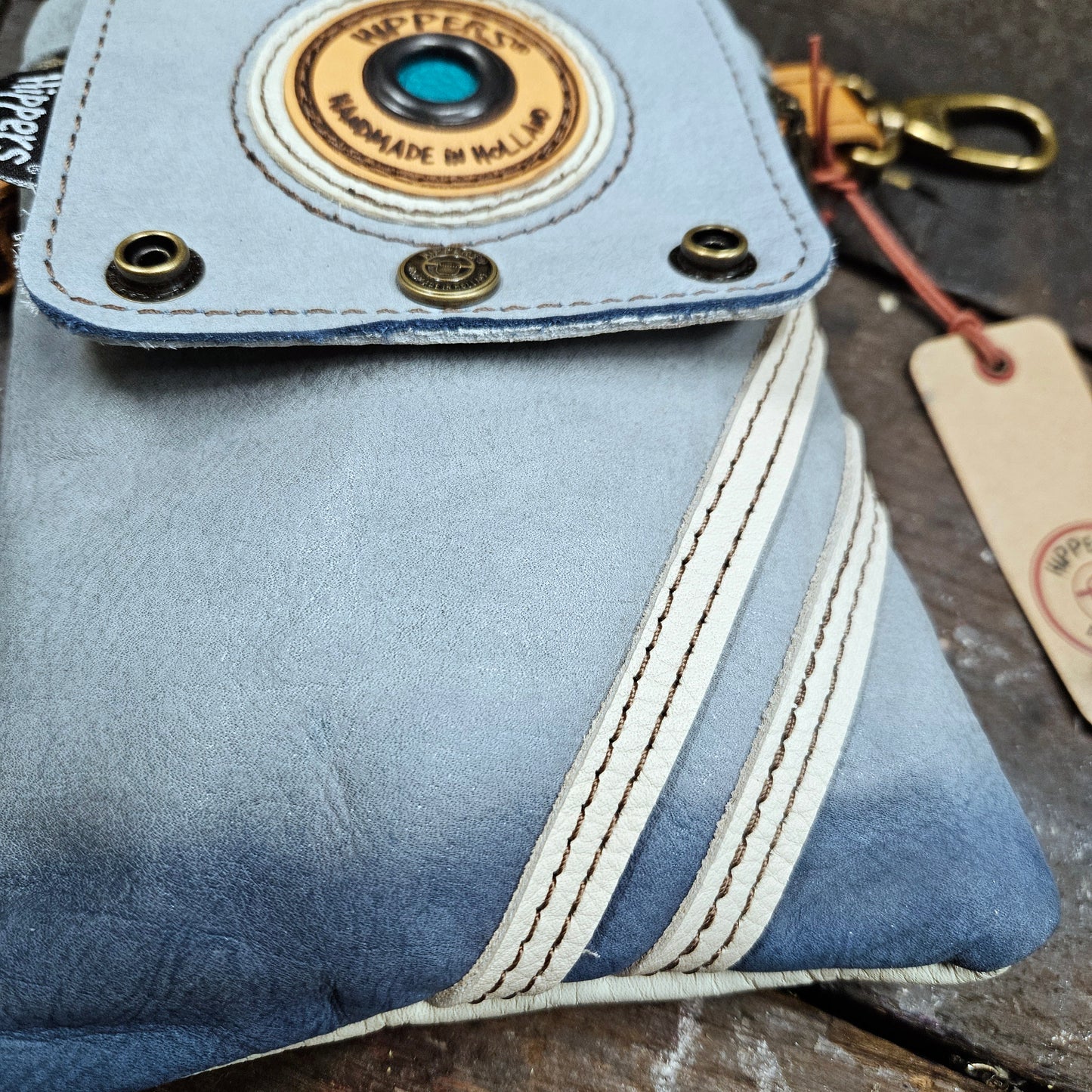 Hippers 2-zijdig cremewit/blauw sport