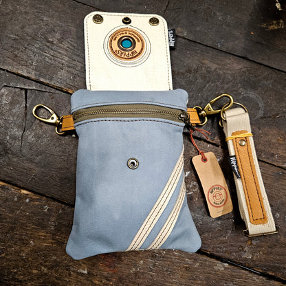 Hippers 2-zijdig vintage creme /lichtblauw sport