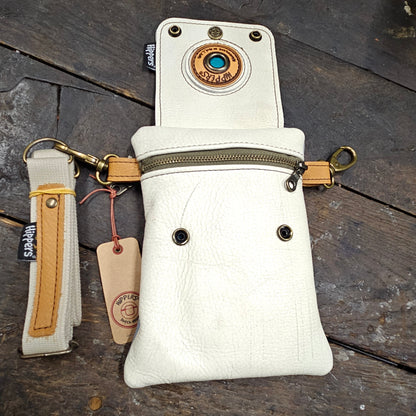 Hippers 2-zijdig vintage creme /lichtblauw sport