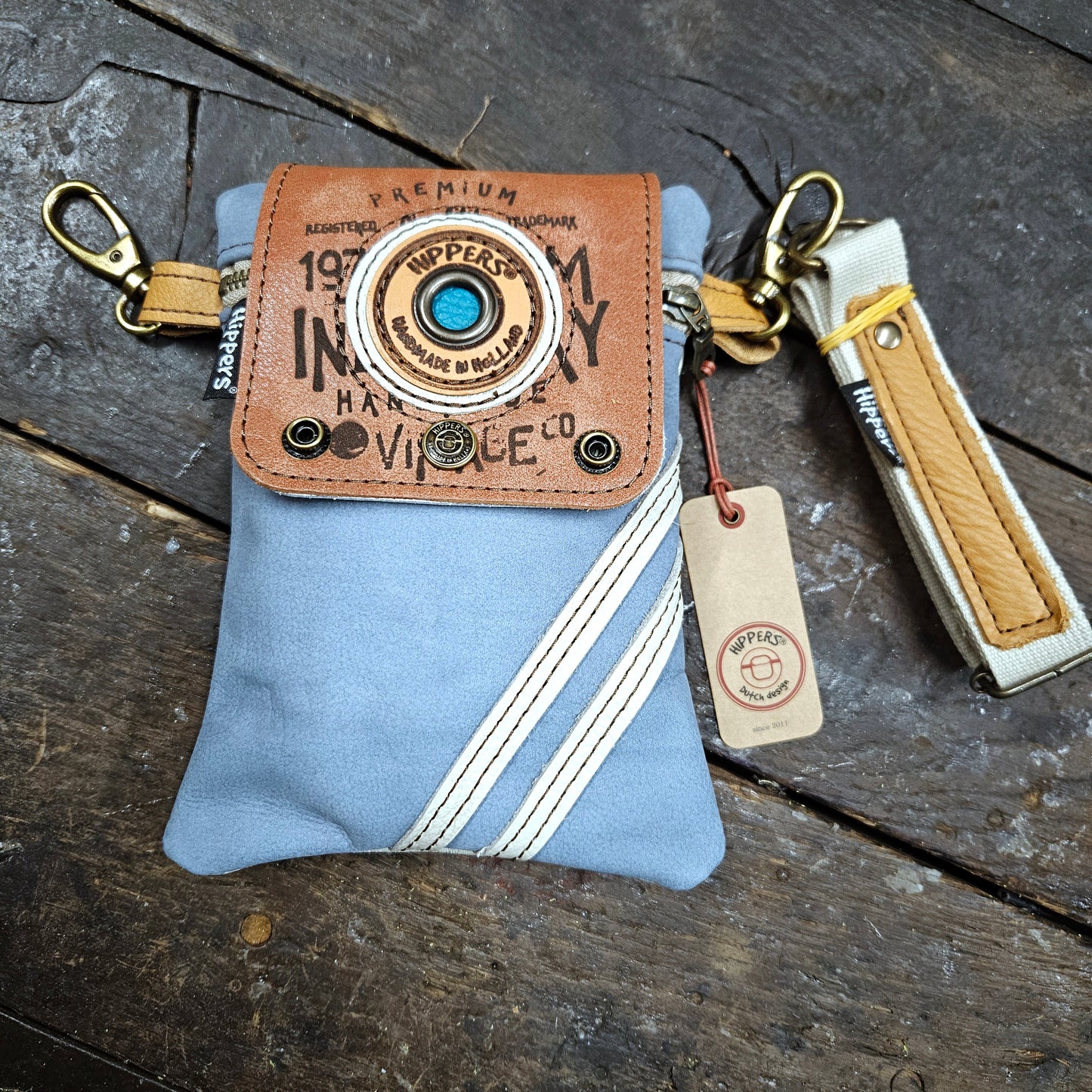 Hippers 2-zijdig cremewit/blauw vintage sport