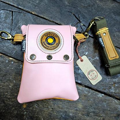 Hippers 2-zijdig vintage oranje croco/roze