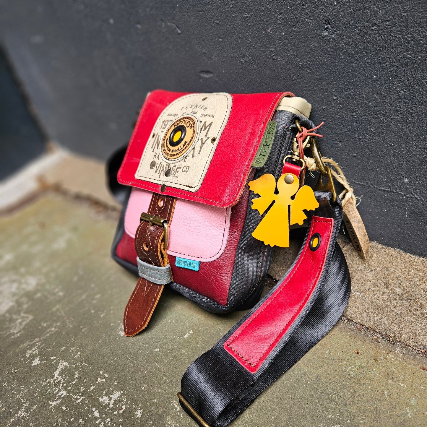 Gordeltas mini rood roze