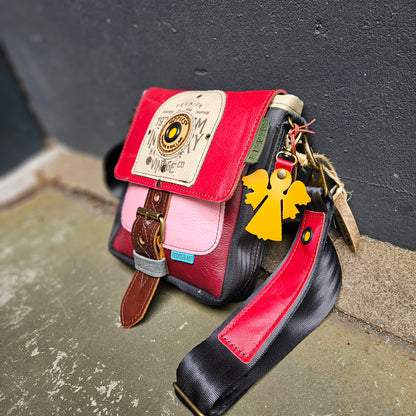 Gordeltas mini rood roze
