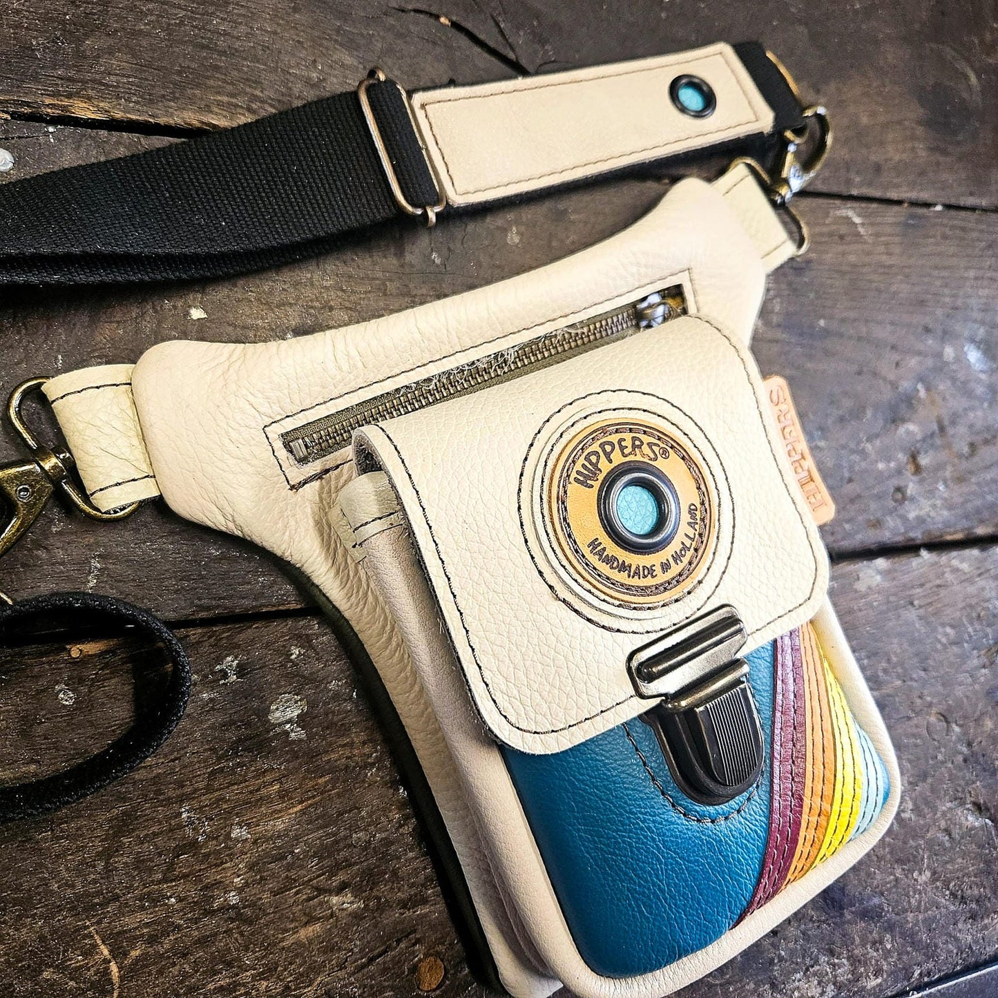 Luxe Hippers creme/aqua vintage