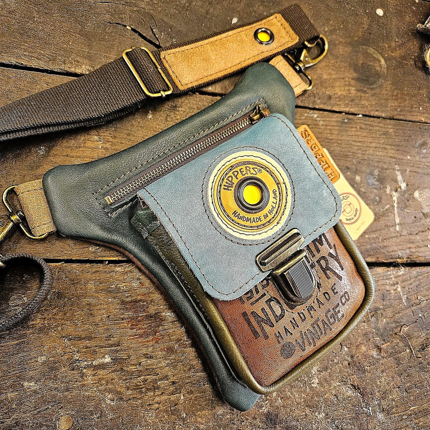 Luxe Hippers groen/bruin industry