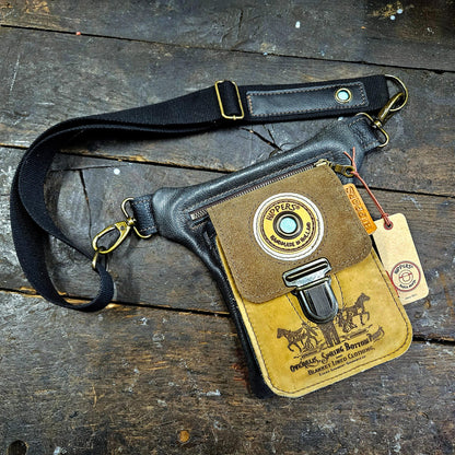 Luxe Hippers zwart bruin vintage II