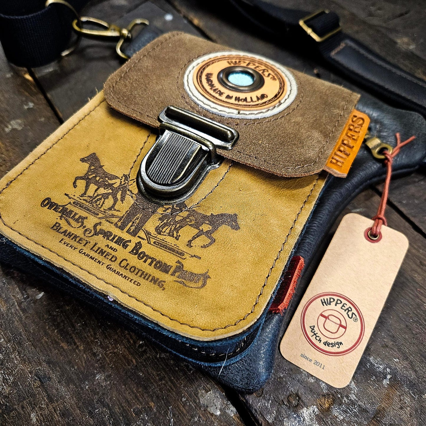 Luxe Hippers zwart bruin vintage II