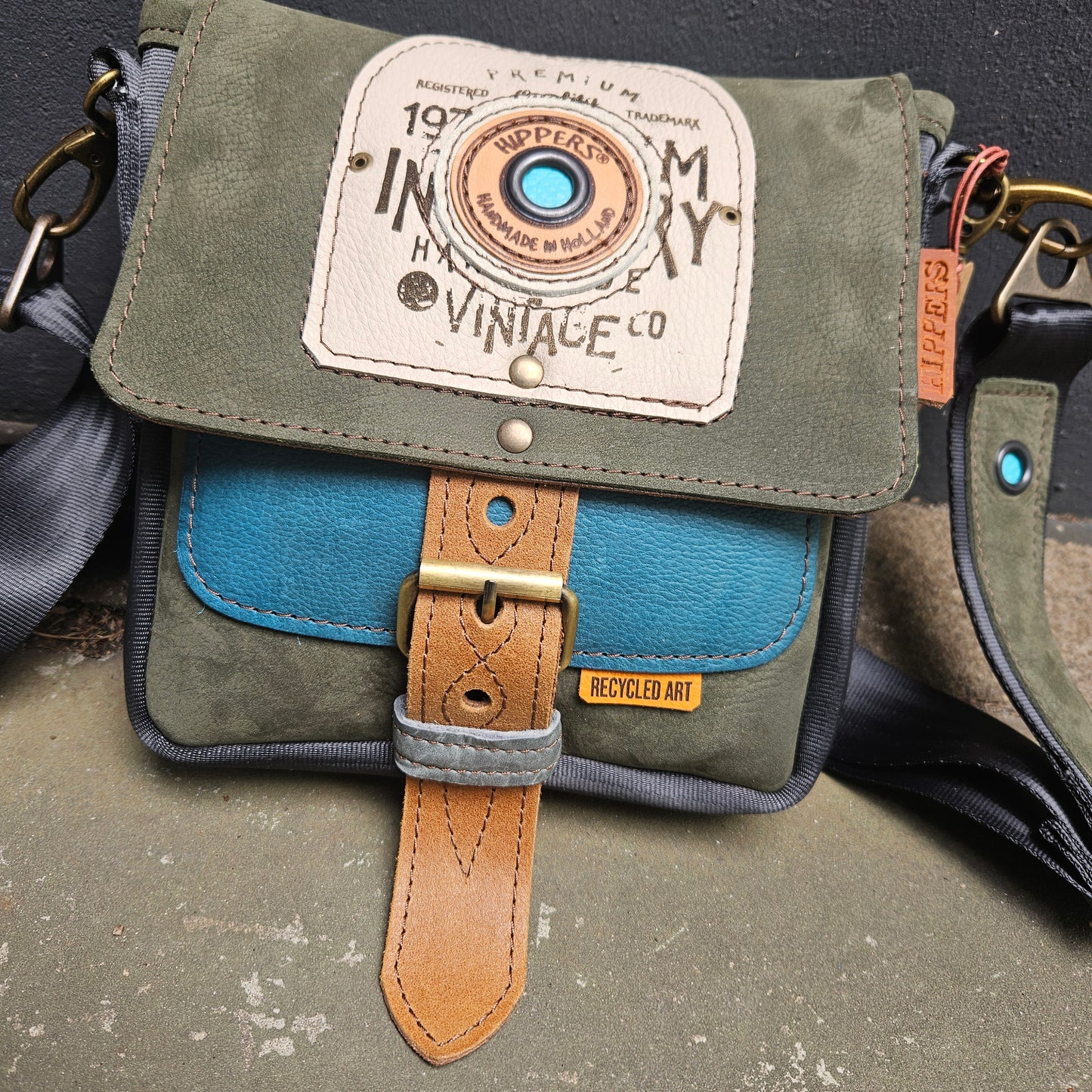 Gordeltas mini groen aqua