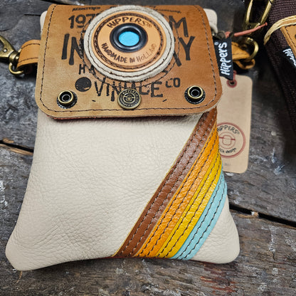 Hippers 2-zijdig vintage creme/rood