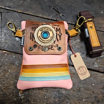 Hippers 2-zijdig vintage roze/ oranjerood