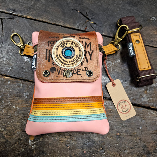 Hippers 2-zijdig vintage roze/ oranjerood