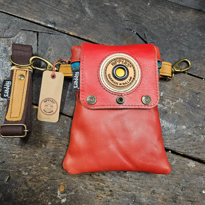 Hippers 2-zijdig vintage creme/rood