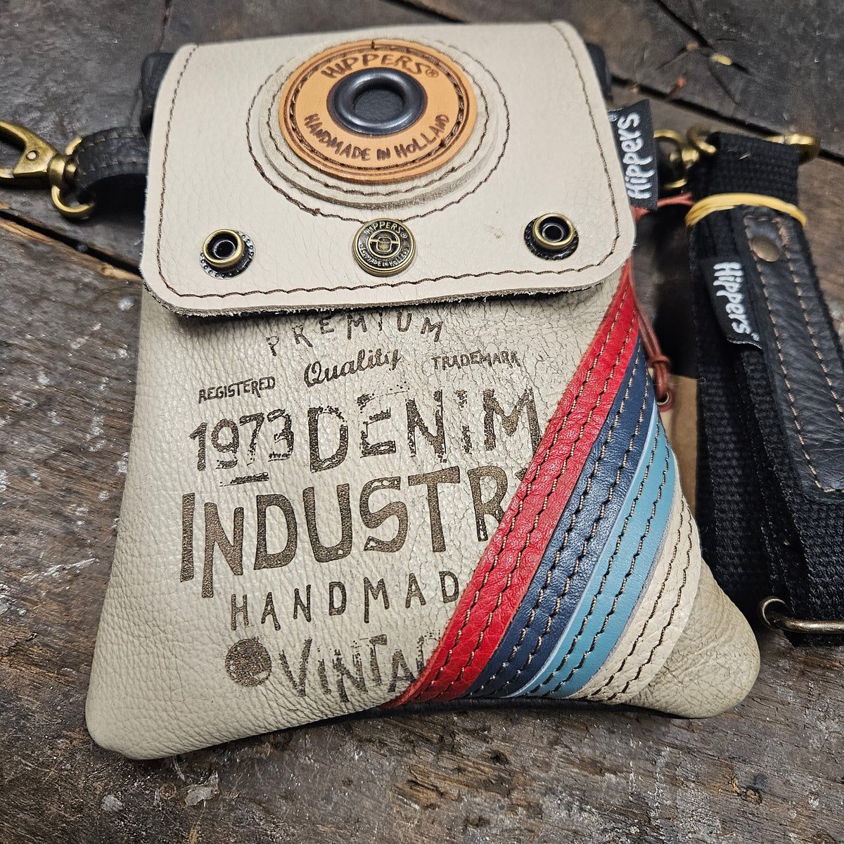 Hippers 2-zijdig vintage creme/zwart