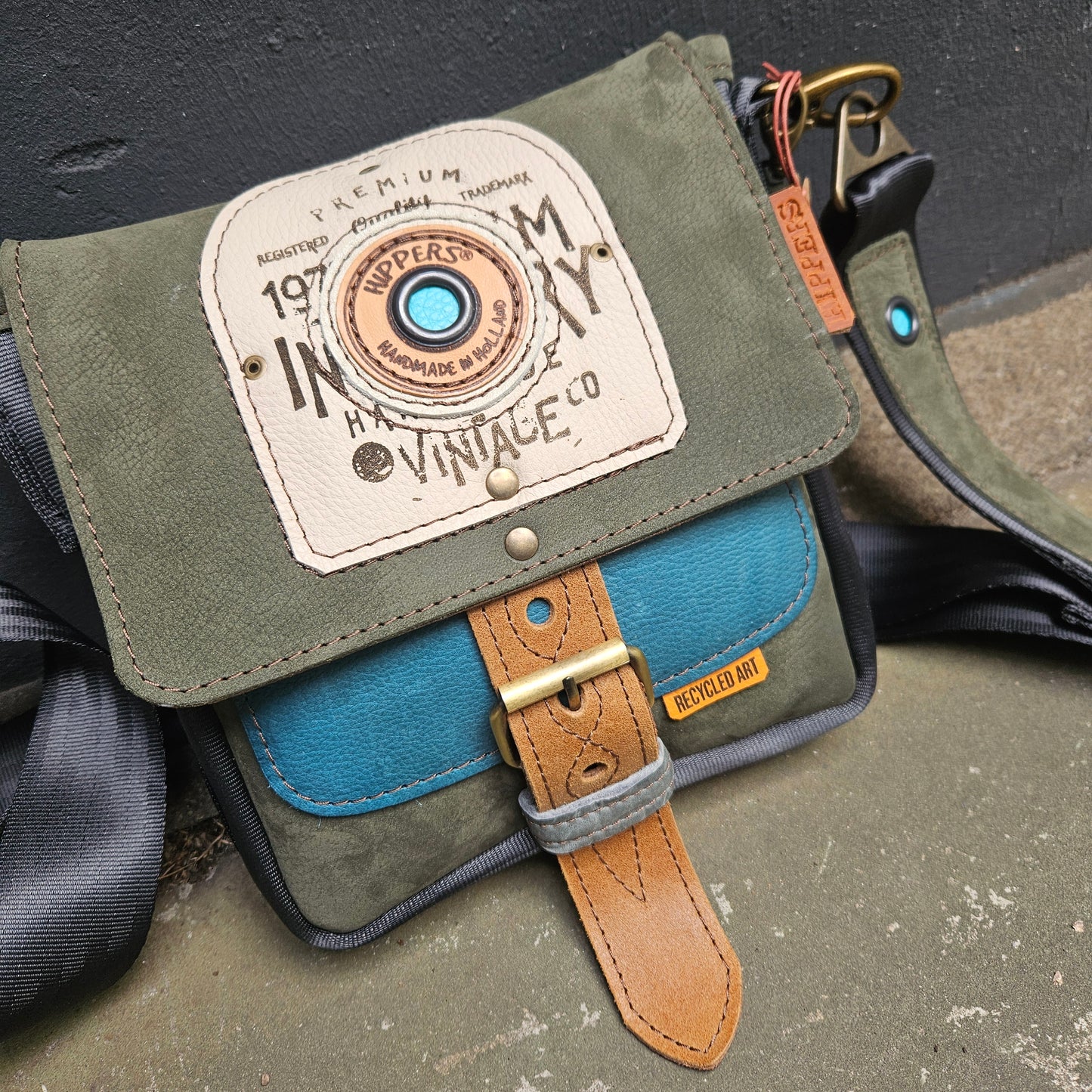 Gordeltas mini groen aqua