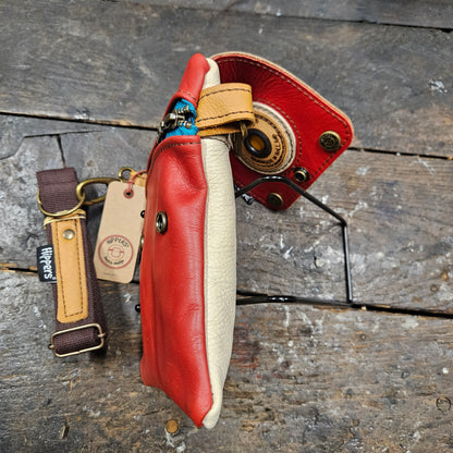 Hippers 2-zijdig vintage creme/rood