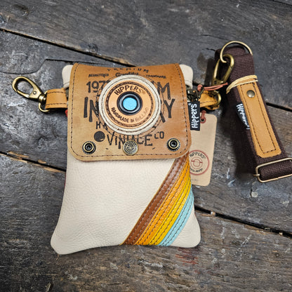 Hippers 2-zijdig vintage creme/rood
