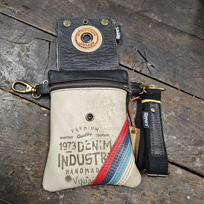 Hippers 2-zijdig vintage creme/zwart
