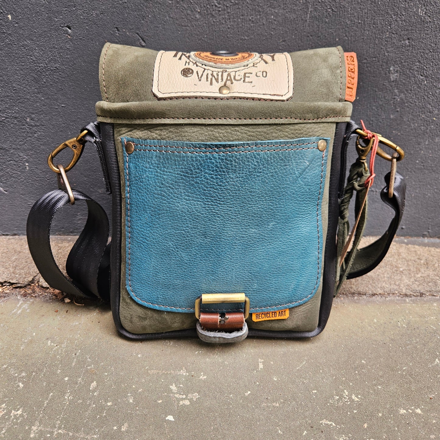 Gordeltas mini groen aqua