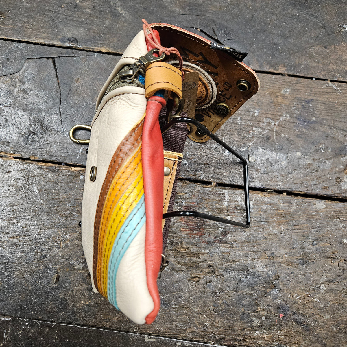 Hippers 2-zijdig vintage creme/rood