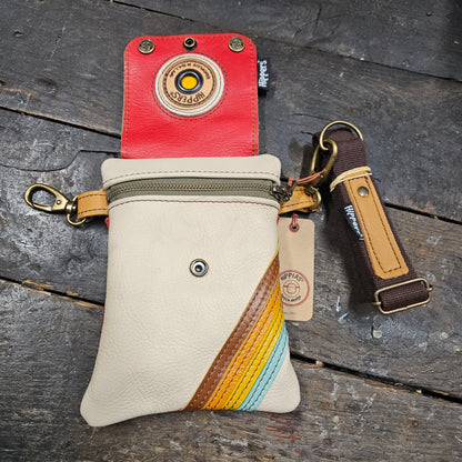 Hippers 2-zijdig vintage creme/rood