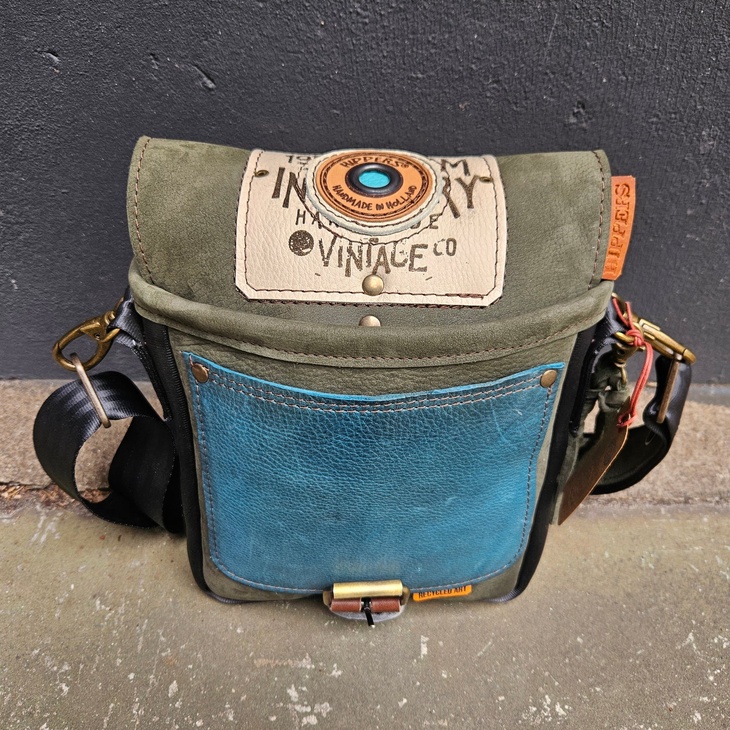 Gordeltas mini groen aqua