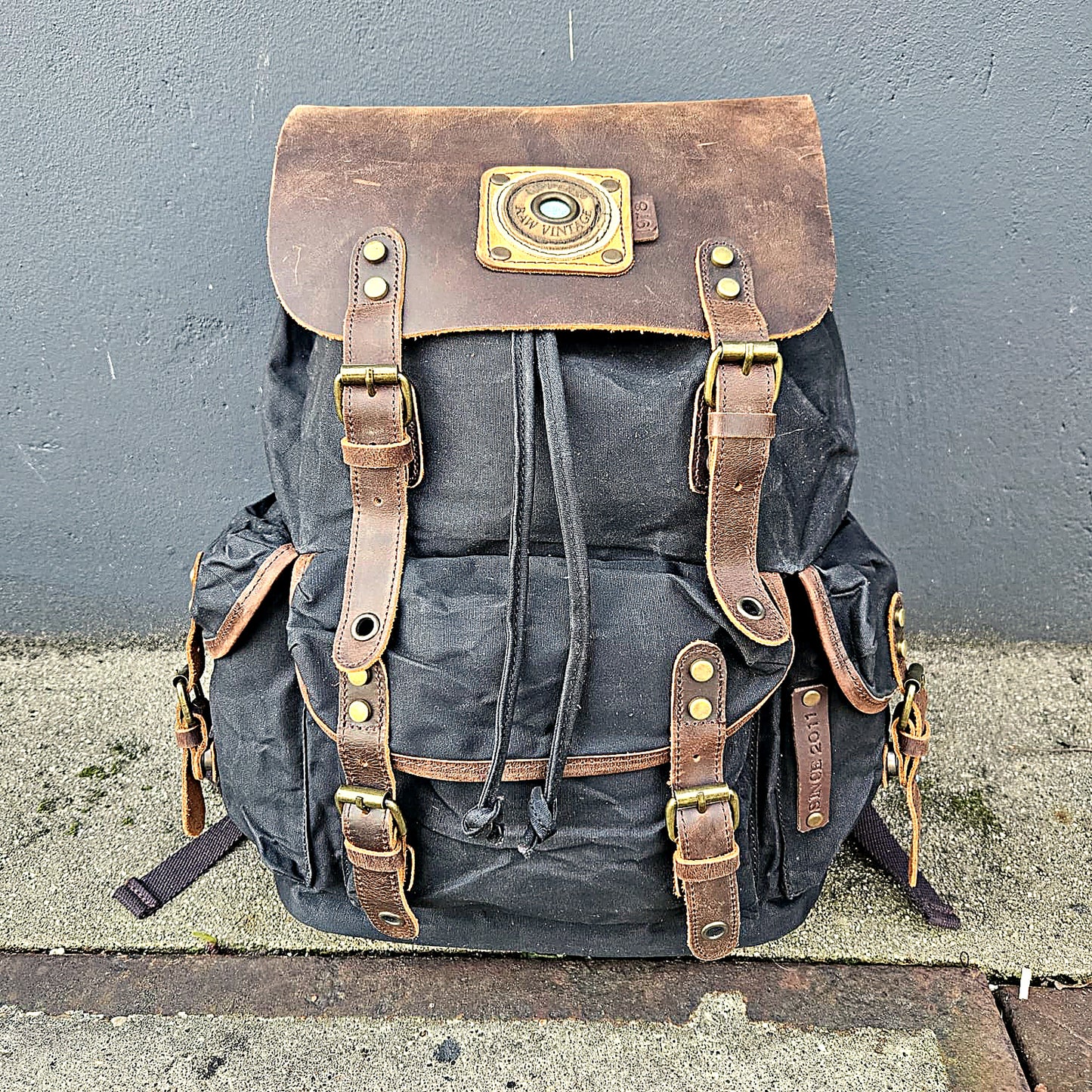 Rugzak oldschool zwart