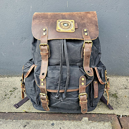 Rugzak oldschool zwart