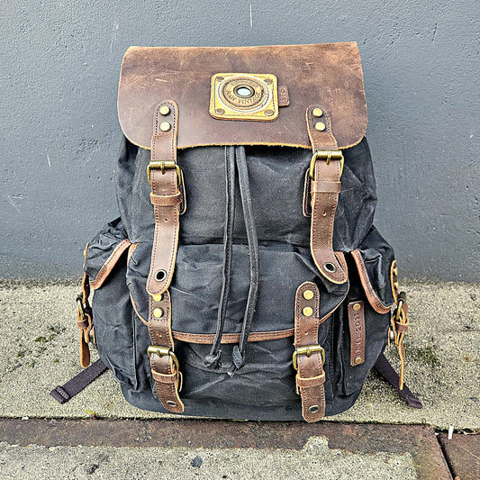 Rugzak oldschool zwart