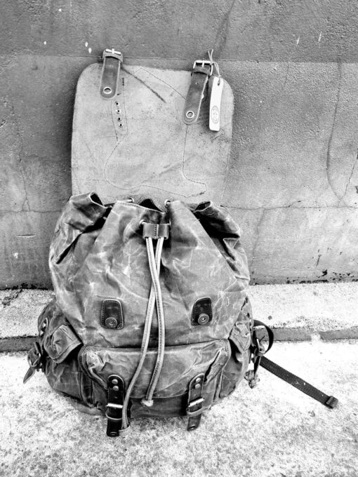 Raw Rugzak leer/canvas army - Afbeelding 10
