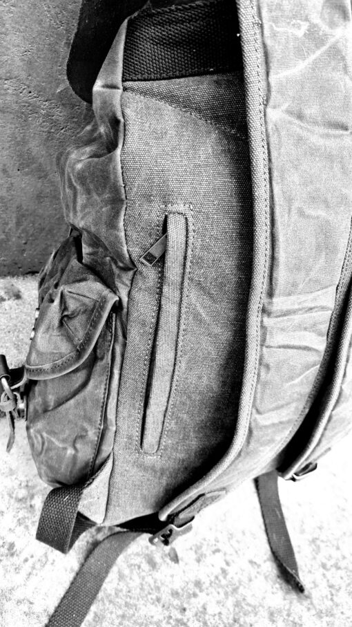 Raw Rugzak leer/canvas army - Afbeelding 9