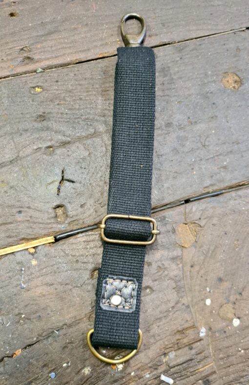 Verlengbandje zwart katoen 3 cm breed voor dubbele broekzak