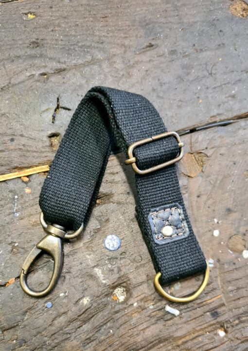 Verlengbandje zwart katoen 3 cm breed voor dubbele broekzak - Afbeelding 2