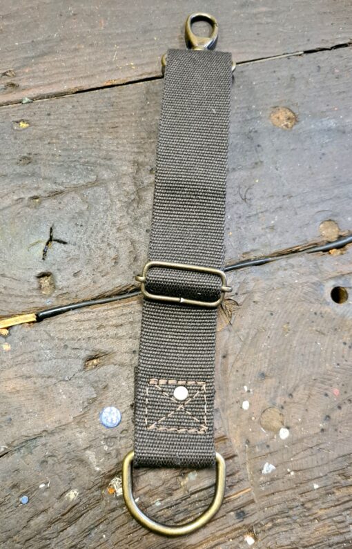 Verlengbandje bruin katoen 4 cm breed voor leder luxe model