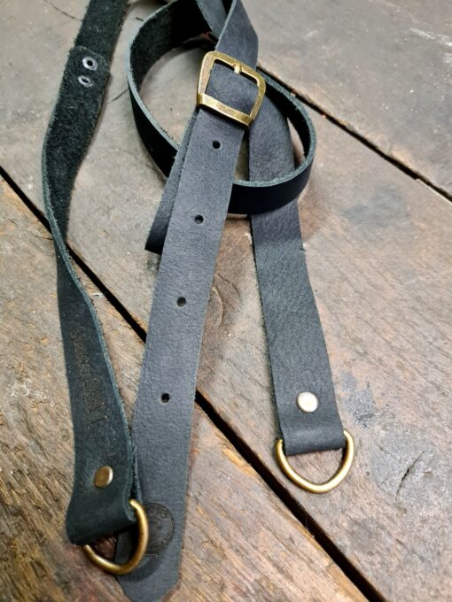 Lederen schouderbandje Hippers  zwart basic - Afbeelding 3