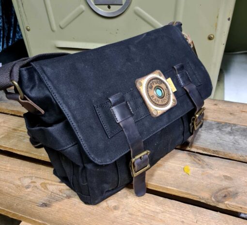 Raw Vintage schoudertas canvas zwart - Afbeelding 3