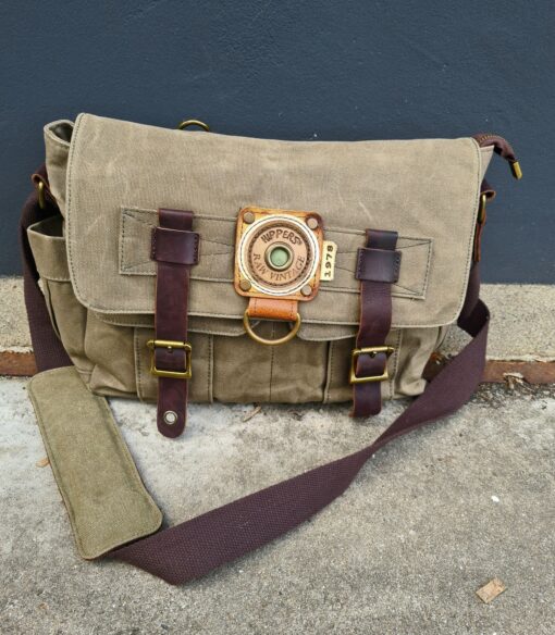 Raw Vintage schoudertas canvas Army - Afbeelding 2