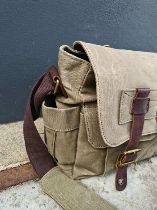 Raw Vintage schoudertas canvas Army - Afbeelding 5
