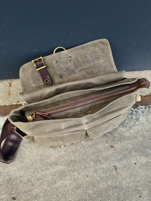 Raw Vintage schoudertas canvas Army - Afbeelding 8